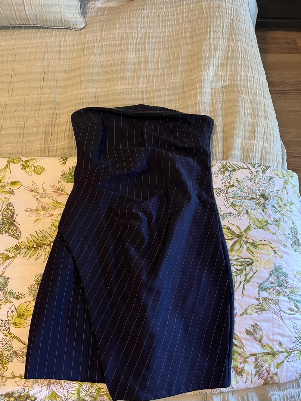 wild fable strapless pinstripe dress